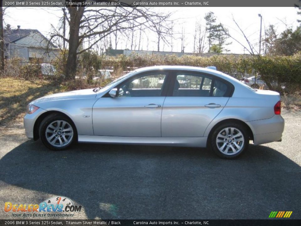 2006 BMW 3 Series 325i Sedan Titanium Silver Metallic / Black Photo #5