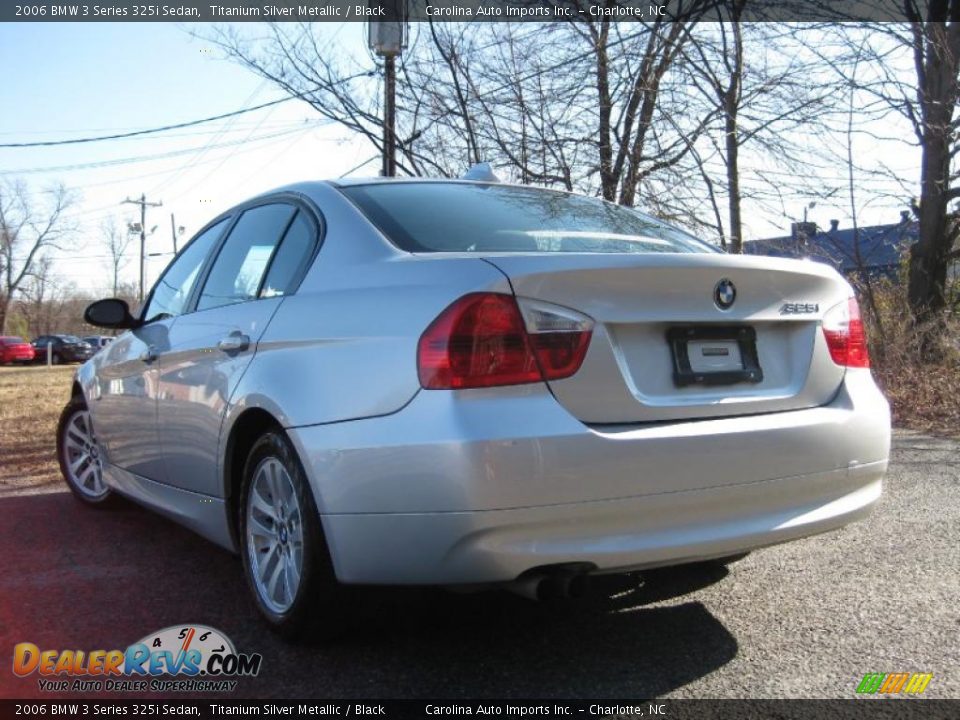 2006 BMW 3 Series 325i Sedan Titanium Silver Metallic / Black Photo #6