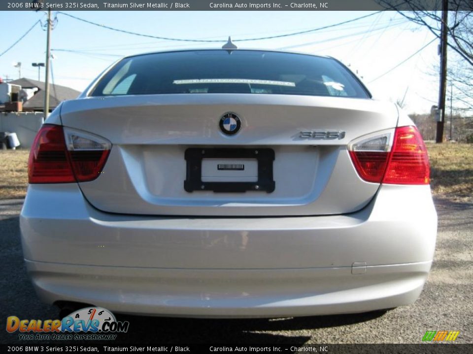 2006 BMW 3 Series 325i Sedan Titanium Silver Metallic / Black Photo #7