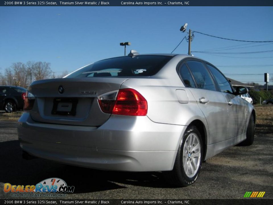 2006 BMW 3 Series 325i Sedan Titanium Silver Metallic / Black Photo #8