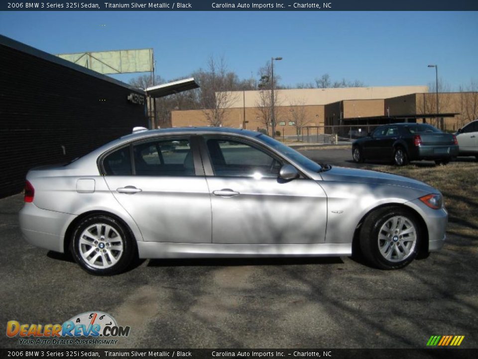 2006 BMW 3 Series 325i Sedan Titanium Silver Metallic / Black Photo #9