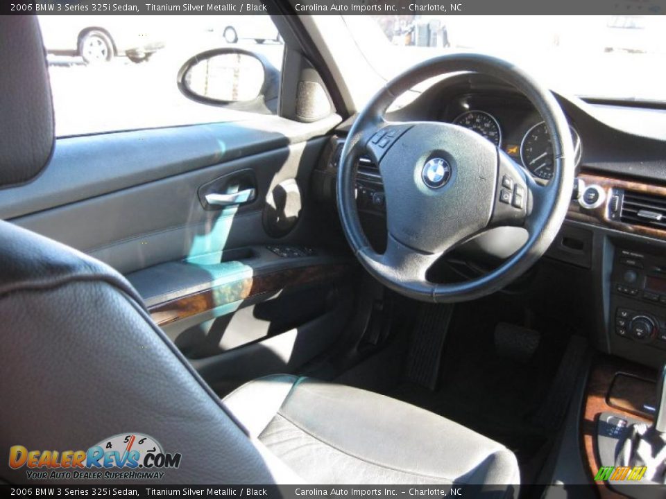2006 BMW 3 Series 325i Sedan Titanium Silver Metallic / Black Photo #10