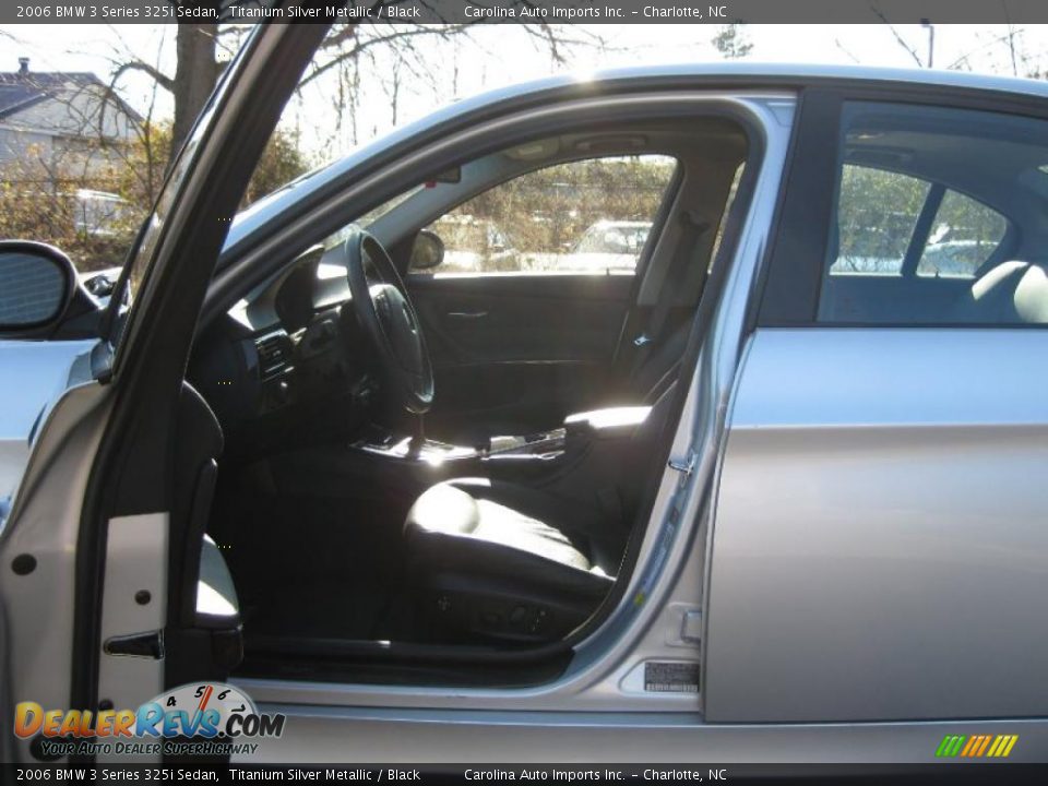2006 BMW 3 Series 325i Sedan Titanium Silver Metallic / Black Photo #14