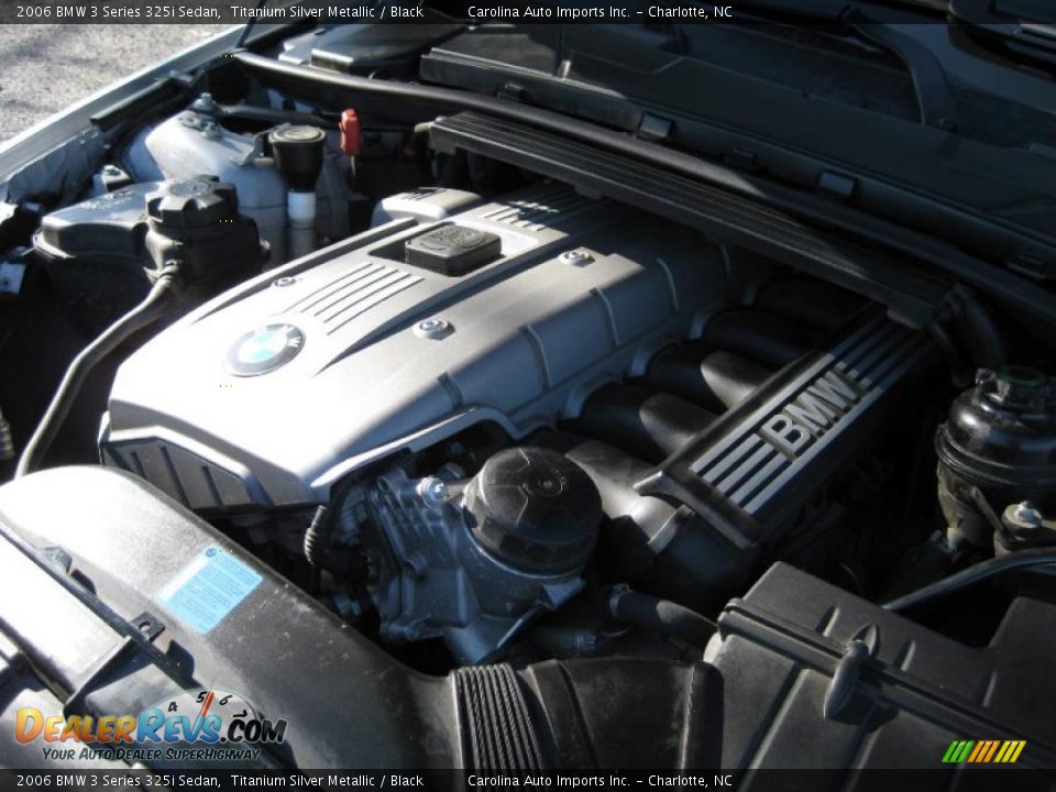 2006 BMW 3 Series 325i Sedan Titanium Silver Metallic / Black Photo #25