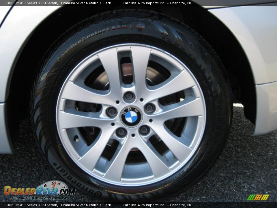2006 BMW 3 Series 325i Sedan Titanium Silver Metallic / Black Photo #26