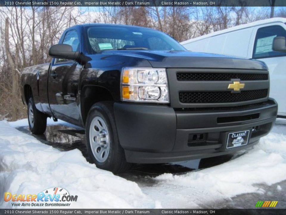 2010 Chevrolet Silverado 1500 Regular Cab Imperial Blue Metallic / Dark Titanium Photo #3