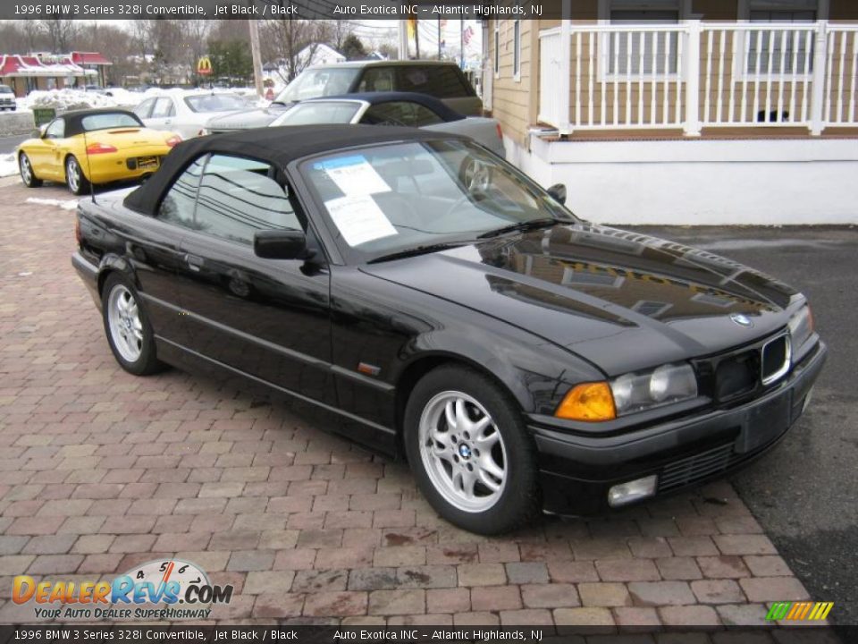 1996 BMW 3 Series 328i Convertible Jet Black / Black Photo #2