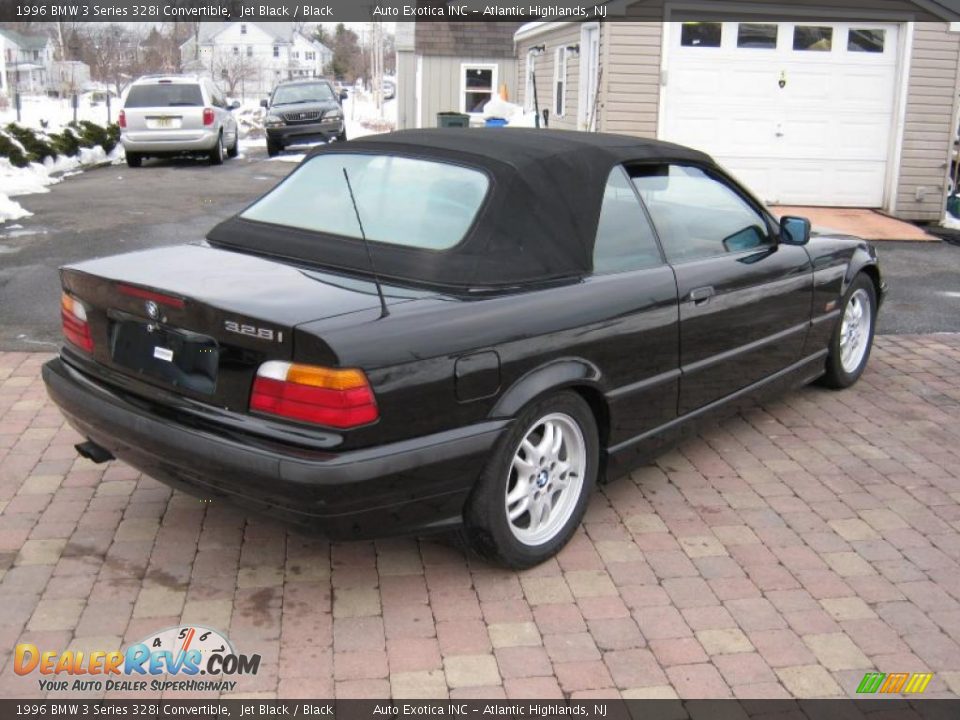 1996 BMW 3 Series 328i Convertible Jet Black / Black Photo #3
