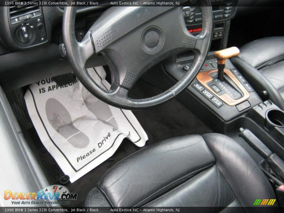 1996 BMW 3 Series 328i Convertible Jet Black / Black Photo #5