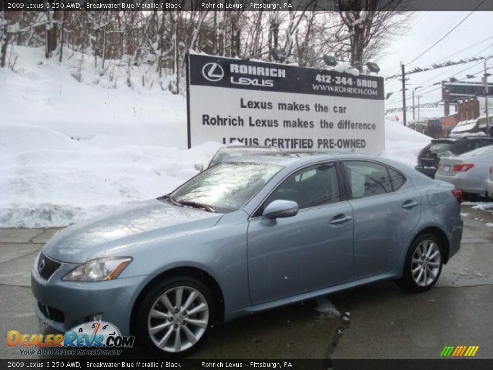 2009 Lexus IS 250 AWD Breakwater Blue Metallic / Black Photo #1
