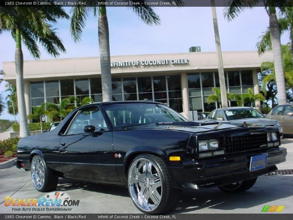 1983 Chevrolet El Camino Black / Black/Red Photo #1