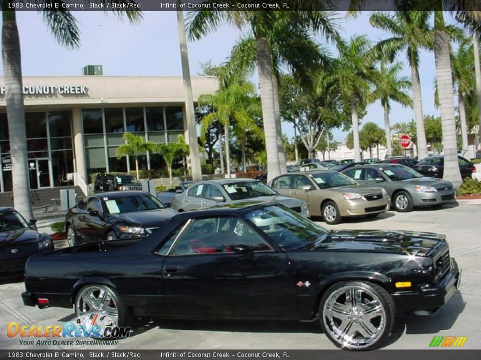 1983 Chevrolet El Camino Black / Black/Red Photo #3