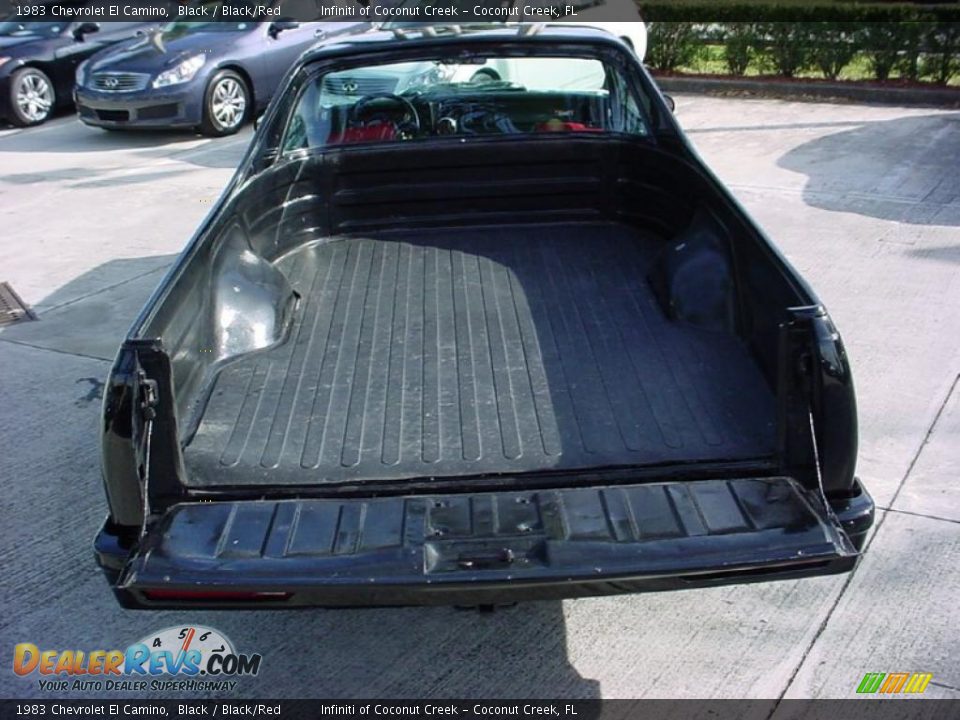 1983 Chevrolet El Camino Black / Black/Red Photo #6