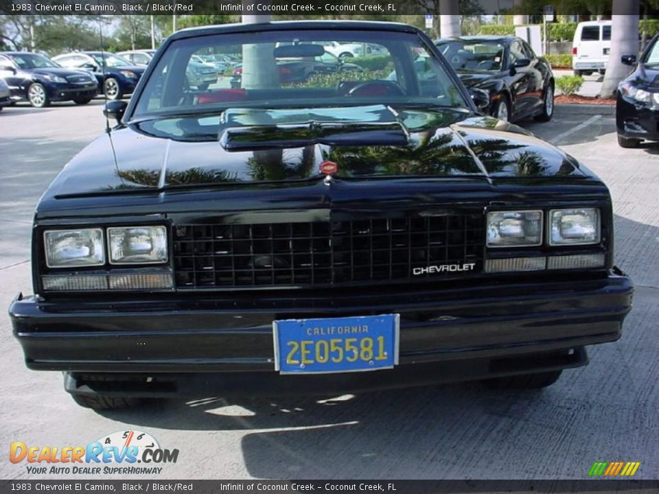 1983 Chevrolet El Camino Black / Black/Red Photo #10