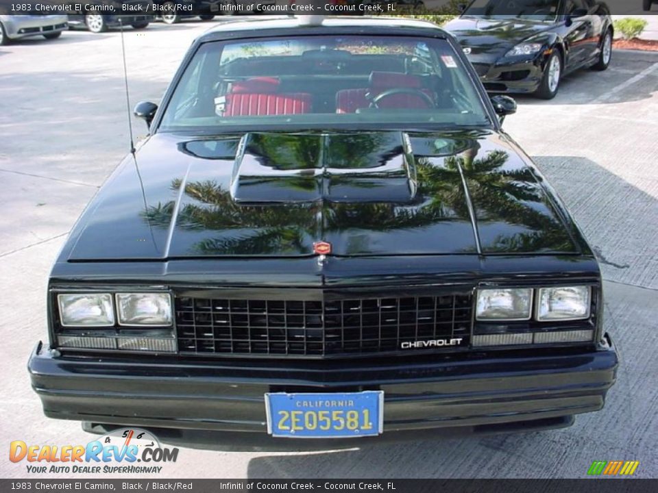 1983 Chevrolet El Camino Black / Black/Red Photo #11