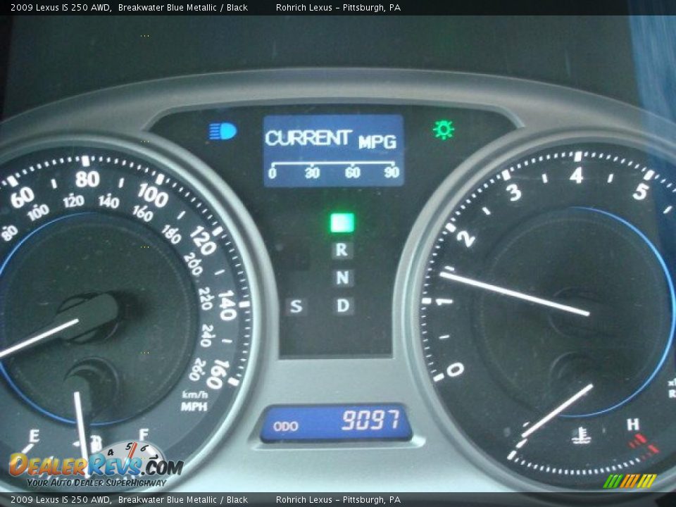 2009 Lexus IS 250 AWD Breakwater Blue Metallic / Black Photo #15