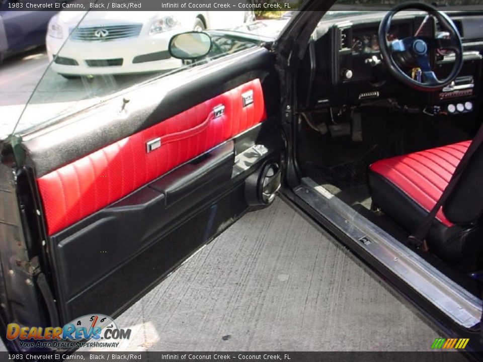 1983 Chevrolet El Camino Black / Black/Red Photo #12