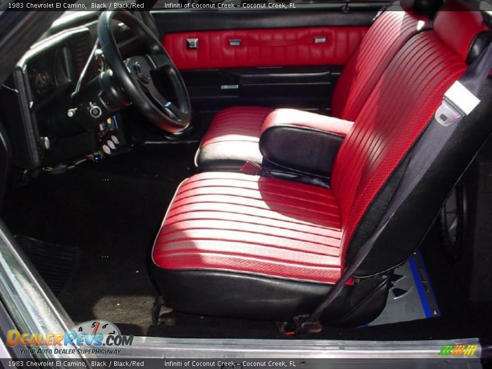 1983 Chevrolet El Camino Black / Black/Red Photo #14