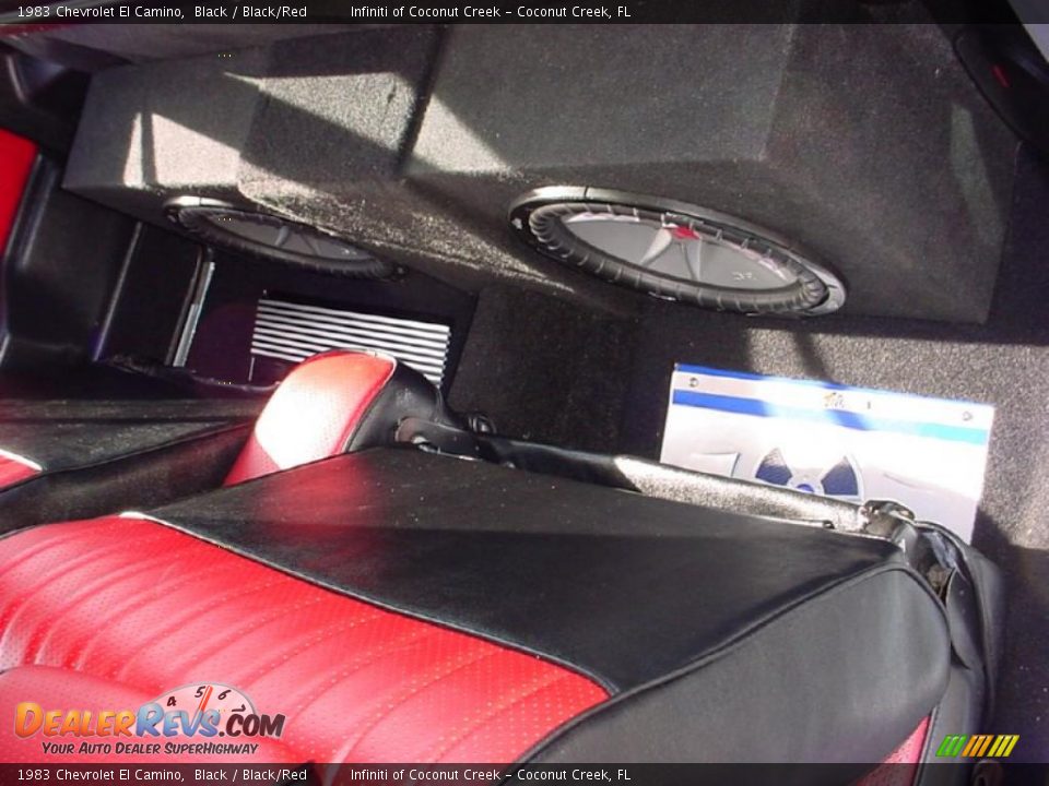 1983 Chevrolet El Camino Black / Black/Red Photo #15