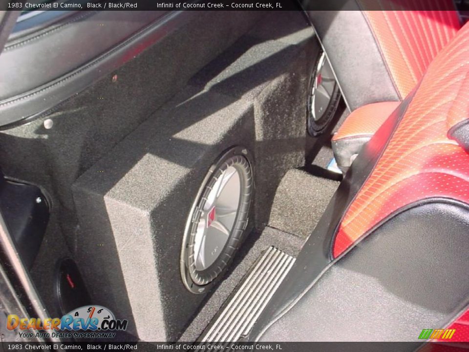 1983 Chevrolet El Camino Black / Black/Red Photo #16