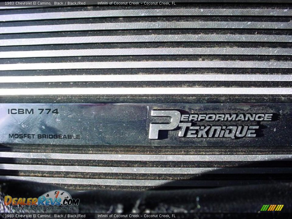 1983 Chevrolet El Camino Black / Black/Red Photo #18