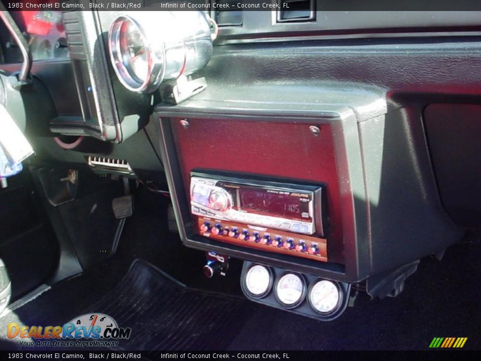 1983 Chevrolet El Camino Black / Black/Red Photo #20