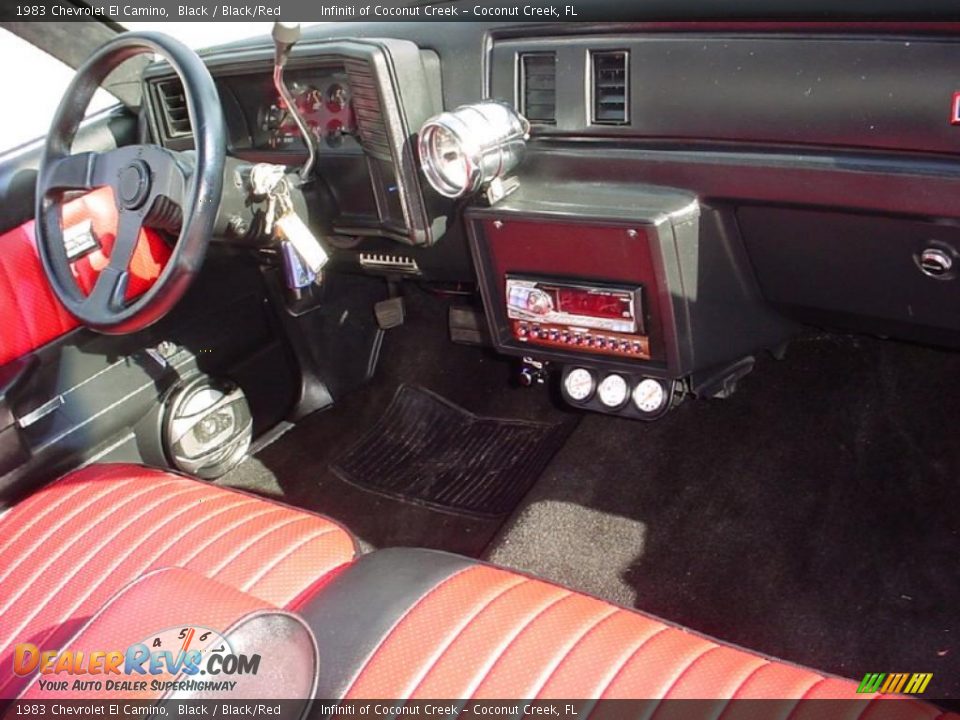 1983 Chevrolet El Camino Black / Black/Red Photo #21