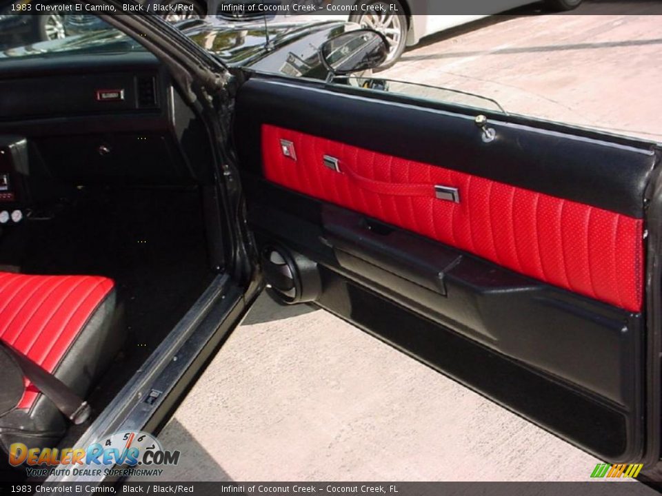 1983 Chevrolet El Camino Black / Black/Red Photo #22