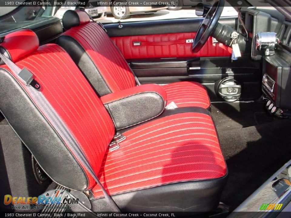 1983 Chevrolet El Camino Black / Black/Red Photo #23