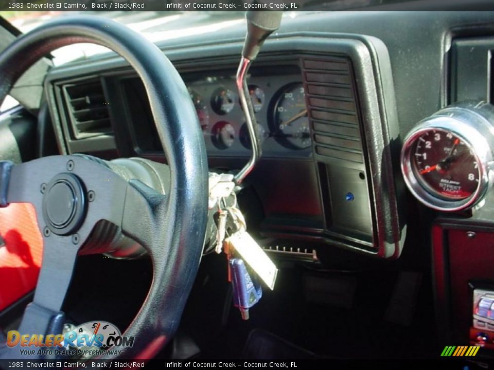 1983 Chevrolet El Camino Black / Black/Red Photo #26