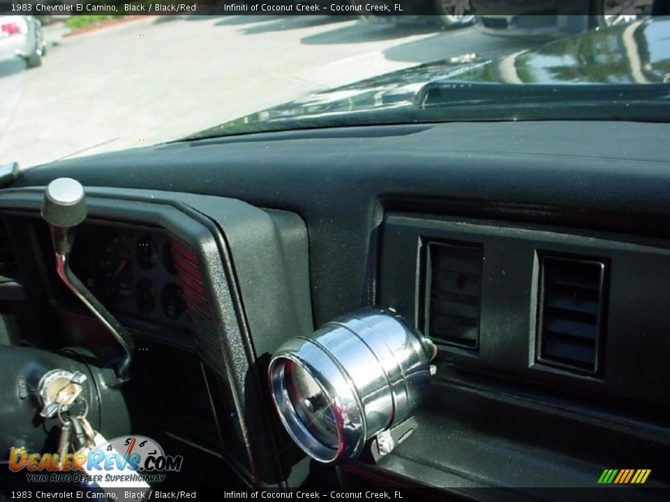 1983 Chevrolet El Camino Black / Black/Red Photo #29