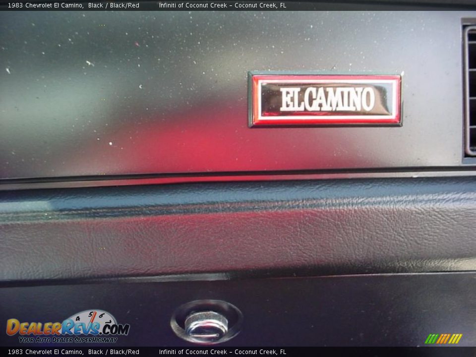 1983 Chevrolet El Camino Black / Black/Red Photo #30