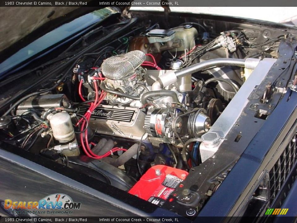 1983 Chevrolet El Camino Black / Black/Red Photo #33