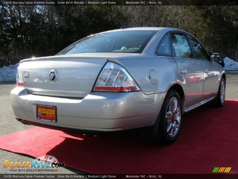 2008 Mercury Sable Premier Sedan Silver Birch Metallic / Medium Light Stone Photo #6