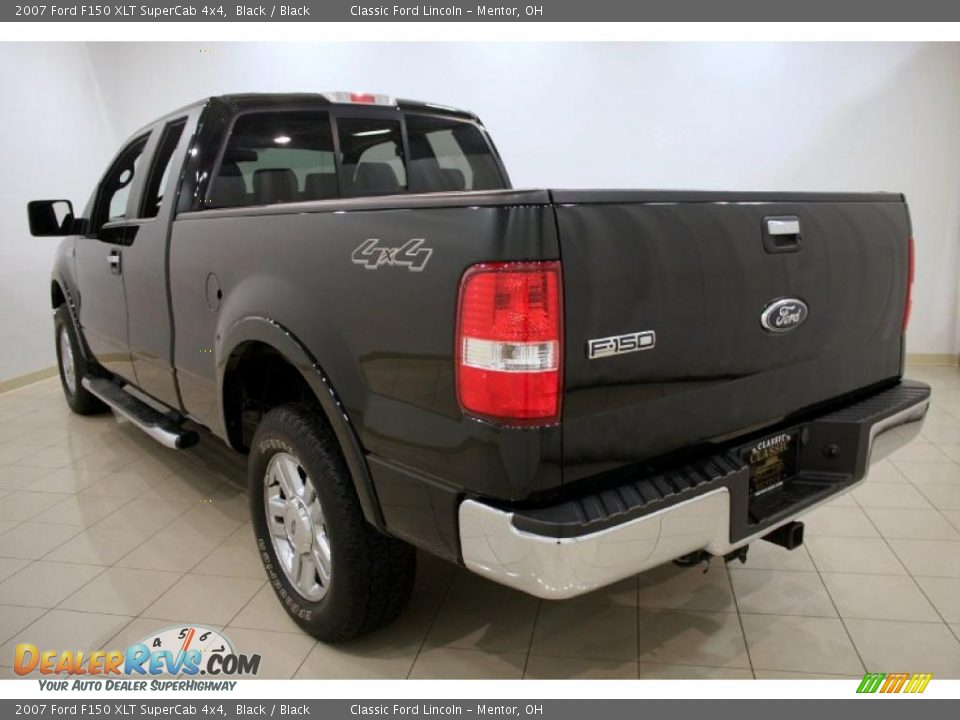 2007 Ford F150 XLT SuperCab 4x4 Black / Black Photo #5