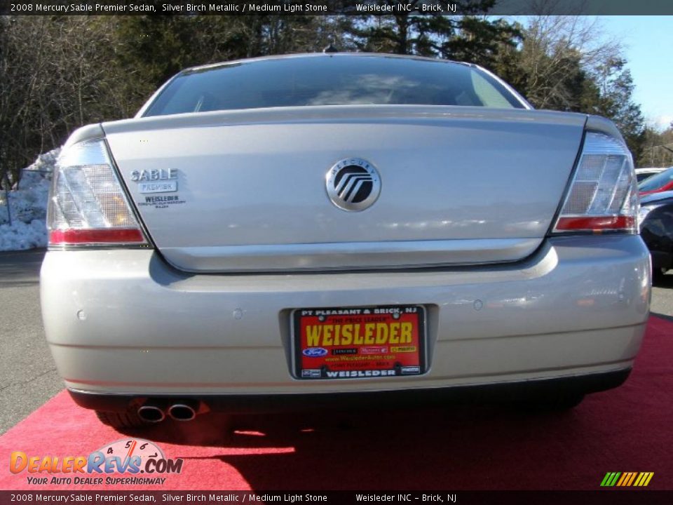 2008 Mercury Sable Premier Sedan Silver Birch Metallic / Medium Light Stone Photo #7