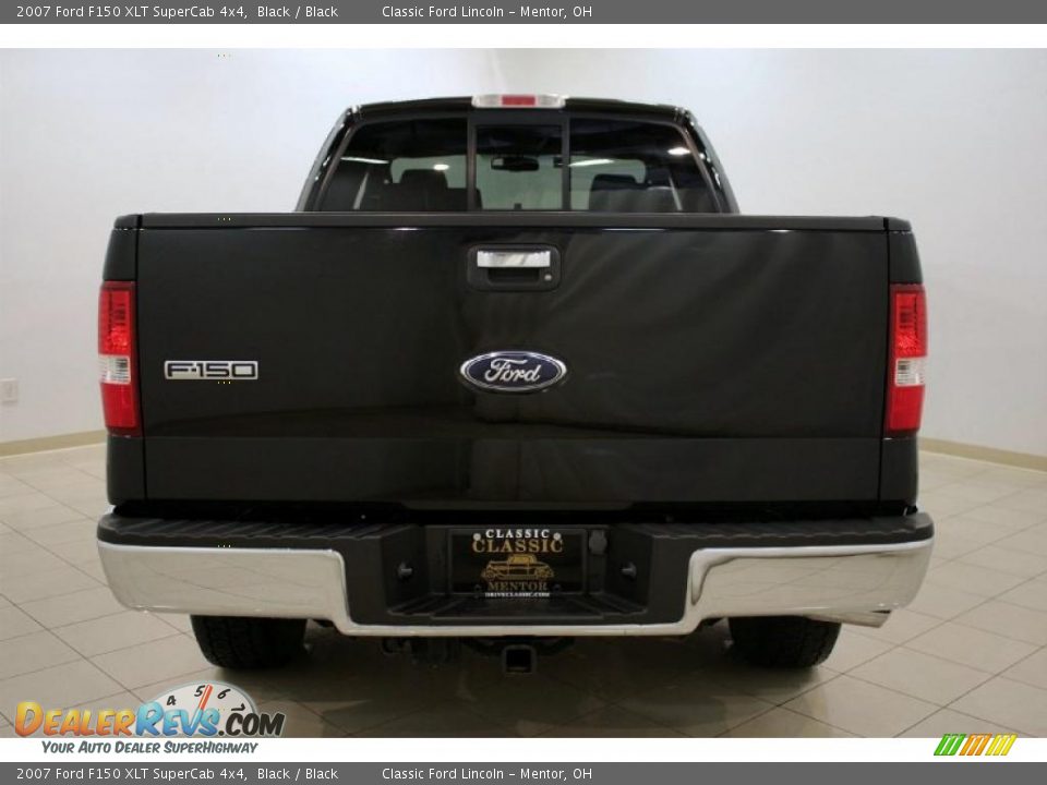 2007 Ford F150 XLT SuperCab 4x4 Black / Black Photo #6