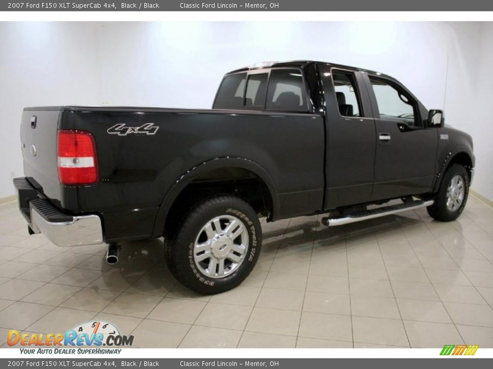 2007 Ford F150 XLT SuperCab 4x4 Black / Black Photo #7