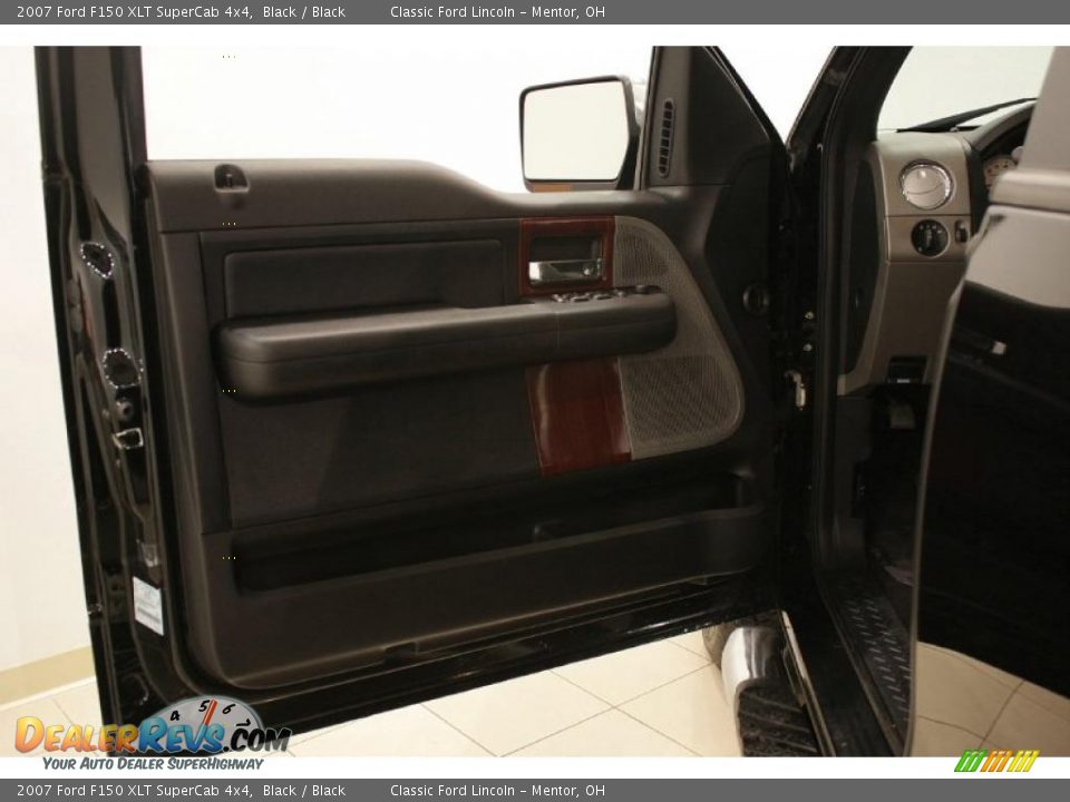 2007 Ford F150 XLT SuperCab 4x4 Black / Black Photo #9