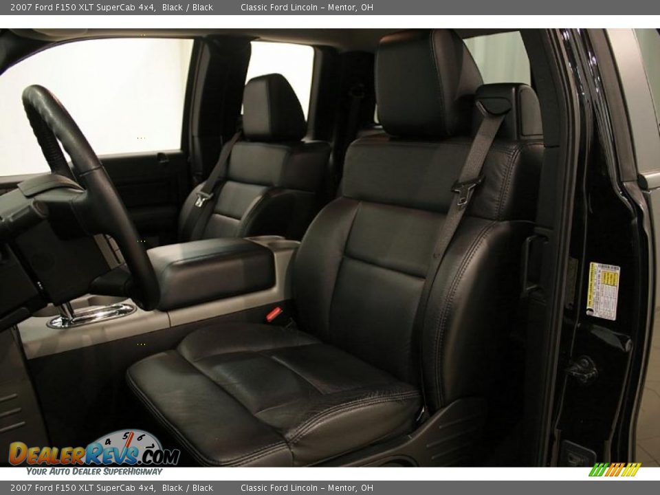 2007 Ford F150 XLT SuperCab 4x4 Black / Black Photo #10