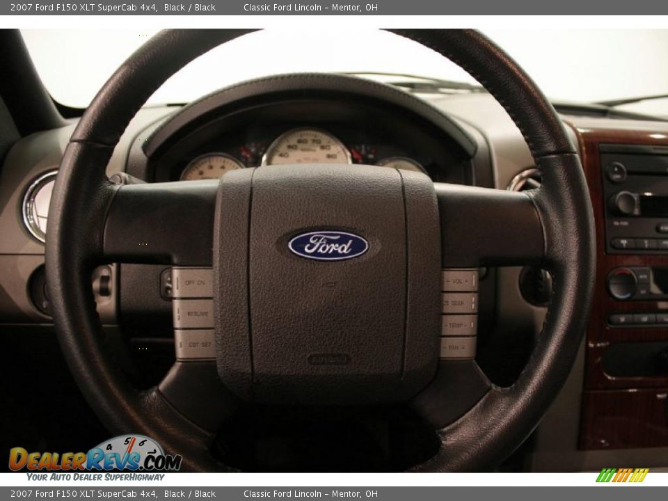 2007 Ford F150 XLT SuperCab 4x4 Black / Black Photo #12