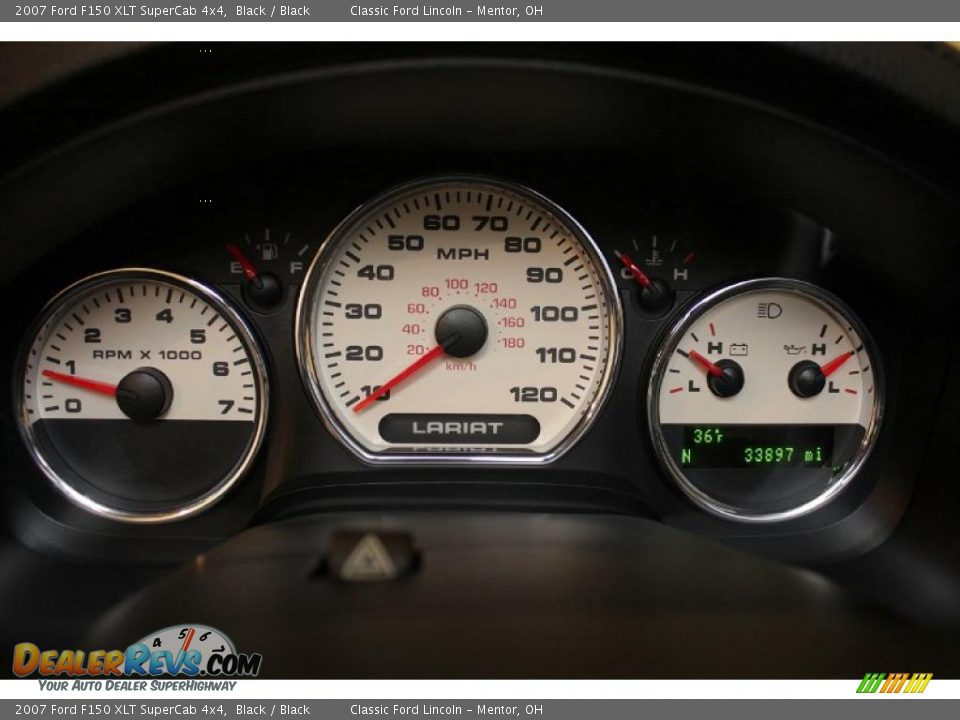 2007 Ford F150 XLT SuperCab 4x4 Black / Black Photo #13