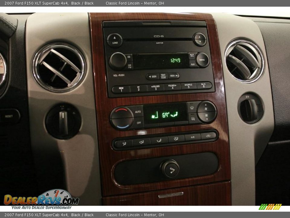 2007 Ford F150 XLT SuperCab 4x4 Black / Black Photo #14
