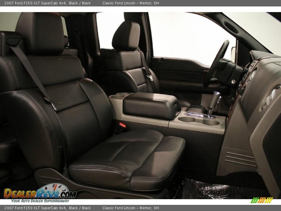 2007 Ford F150 XLT SuperCab 4x4 Black / Black Photo #17