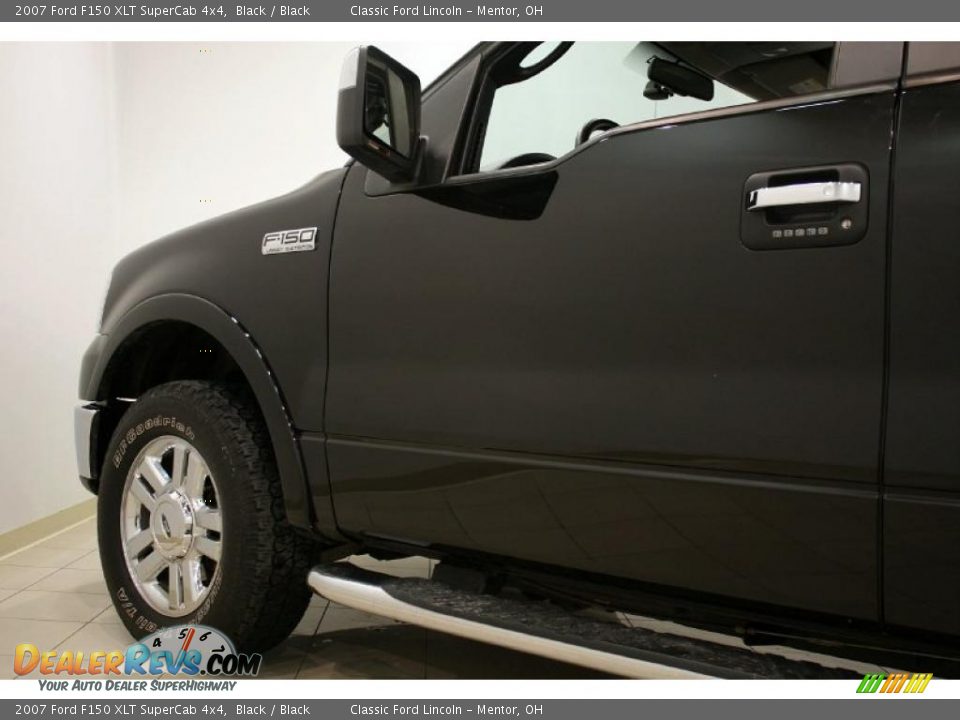 2007 Ford F150 XLT SuperCab 4x4 Black / Black Photo #22