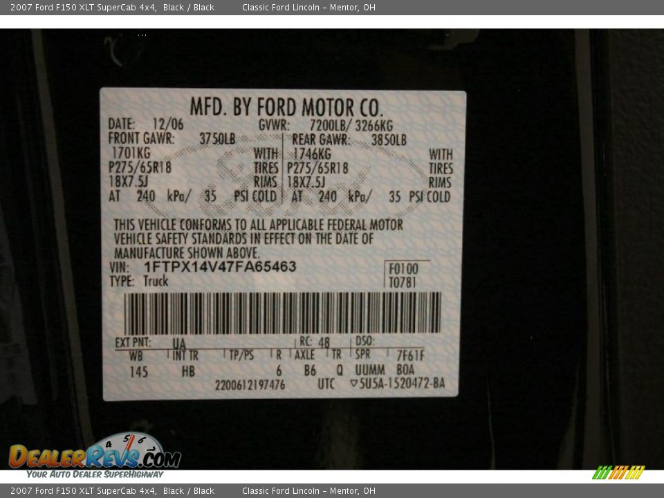 2007 Ford F150 XLT SuperCab 4x4 Black / Black Photo #24