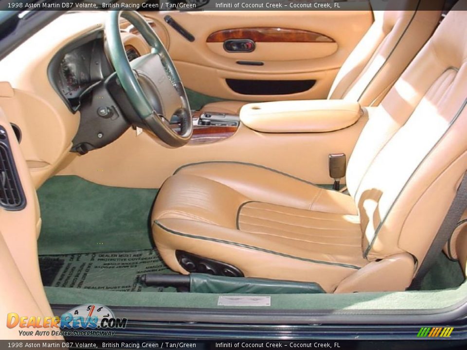 1998 Aston Martin DB7 Volante British Racing Green / Tan/Green Photo #18