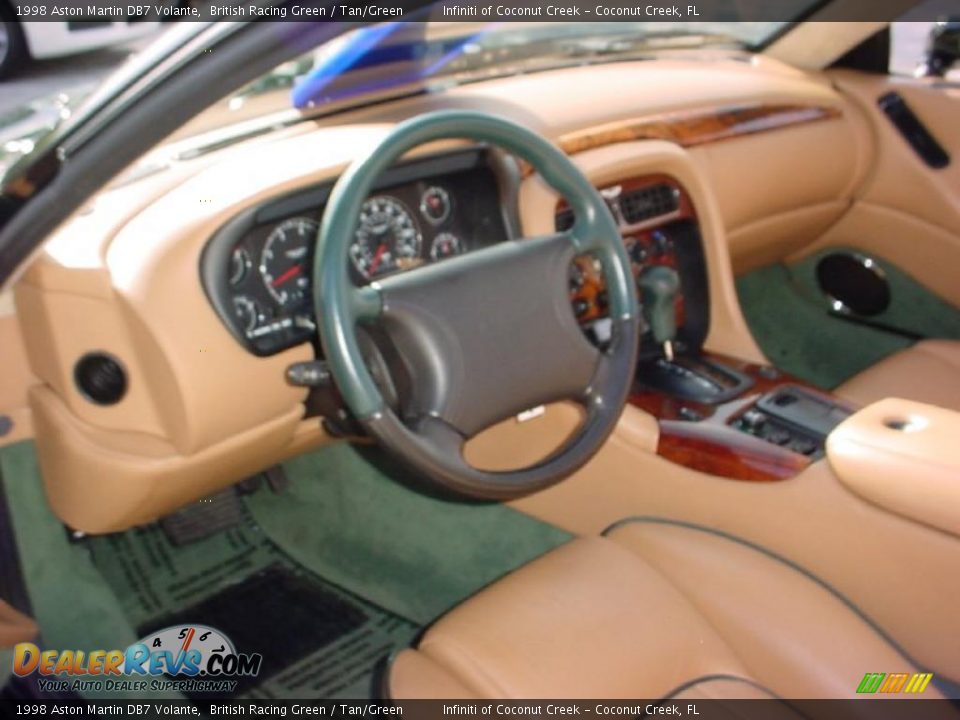 1998 Aston Martin DB7 Volante British Racing Green / Tan/Green Photo #30