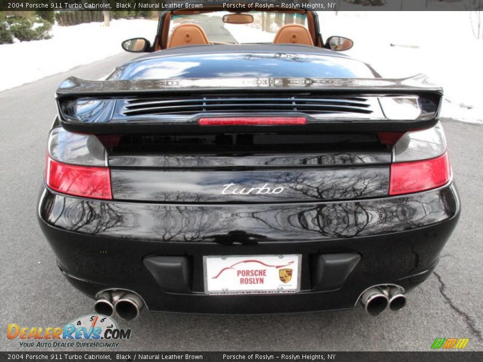 2004 Porsche 911 Turbo Cabriolet Black / Natural Leather Brown Photo #6