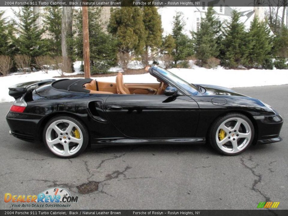 2004 Porsche 911 Turbo Cabriolet Black / Natural Leather Brown Photo #8